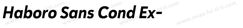 Haboro Sans Cond Ex字体转换
